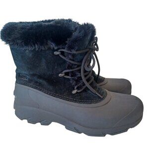 SOREL Boots Snow Angel Black Lace Up Winter Snow Boots Womens US 9